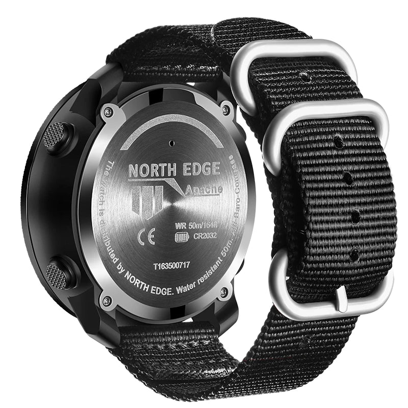 NORTH EDGE Men's sport Digital watch Hours Running Swimming Military Army watches Altimeter Barometer Compass waterproof 50m.