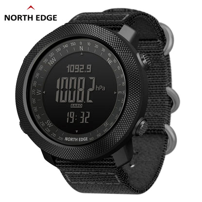 NORTH EDGE Men's sport Digital watch Hours Running Swimming Military Army watches Altimeter Barometer Compass waterproof 50m.