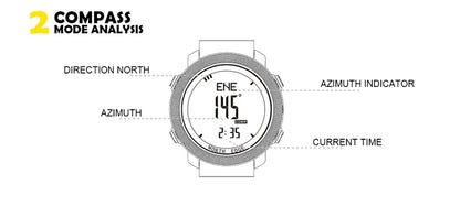 NORTH EDGE Men's sport Digital watch Hours Running Swimming Military Army watches Altimeter Barometer Compass waterproof 50m.