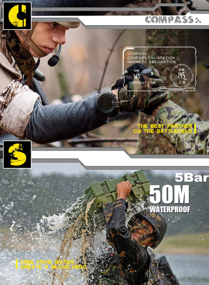 NORTH EDGE Men's sport Digital watch Hours Running Swimming Military Army watches Altimeter Barometer Compass waterproof 50m.
