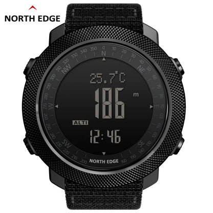 NORTH EDGE Men's sport Digital watch Hours Running Swimming Military Army watches Altimeter Barometer Compass waterproof 50m.